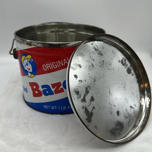 Vintage Bazooka Bubble Gum 1991 Large Metal/Tin Pail w/Handle - Picture 4 of 8